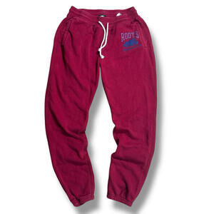 Roots Organic Cotton Sweatpants Sz Medium Fleece Lined Drawstring Logo Joggers